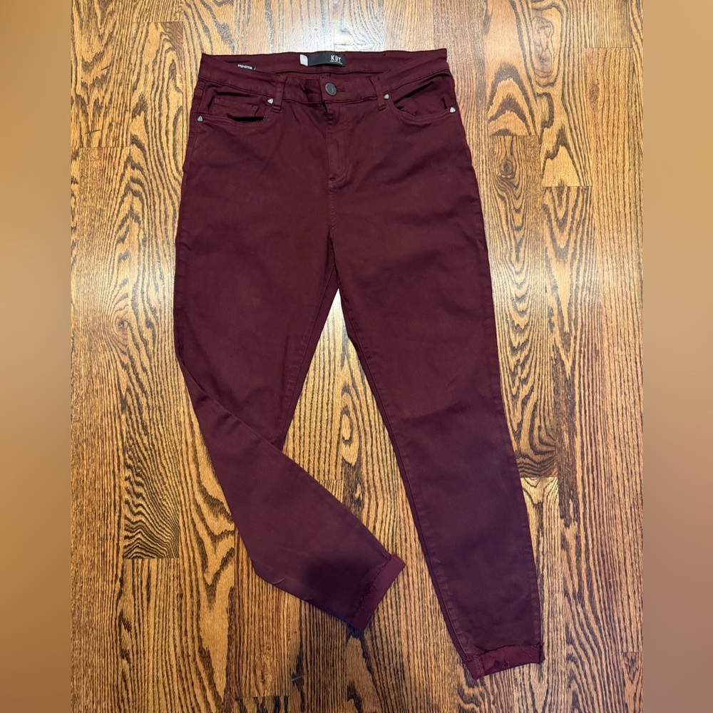 Kit from the Kloth Burgundy Skinny Jeans